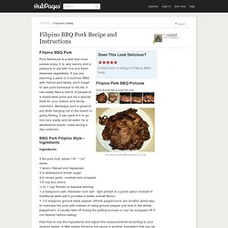 Filipino BBQ Pork Recipe and Instructions