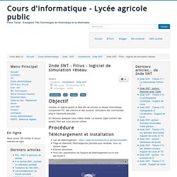 2nde SNT - Filius - logiciel de simulation réseau