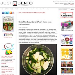 Bento filler: Cucumber and Nashi (Asian pear) marinated salad