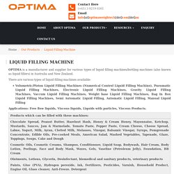 Order Liquid Filling Machine in Australia at OPTIMA Weightech