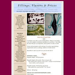 Fillings, Flavors and Prices
