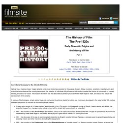 Film History Before 1920
