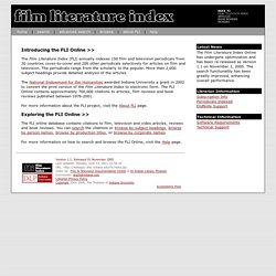 [US] Film Literature Index