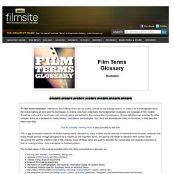 Film Terms Glossary - Dictionary