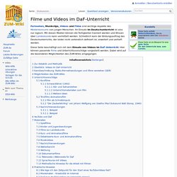 Filme und Videos im DaF-Unterricht – ZUM-Wiki