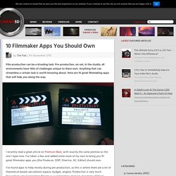 10 Filmmaker Apps You Should Own