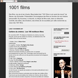 1001 films: Cahiers du cinéma : Les 100 meilleurs films