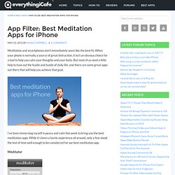 App Filter: Best Meditation App for iPhone
