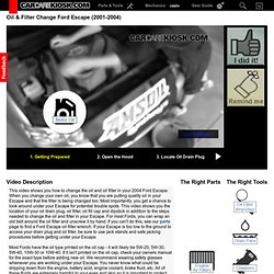 Oil & Filter Change Ford Escape (2001-2004) - 2004 Ford Escape Limited 3.0L V6