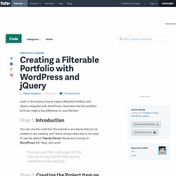 Creating a Filterable Portfolio with WordPress and jQuery