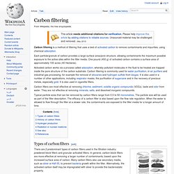 Carbon filtering