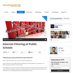 Internet Filtering at Public Schools