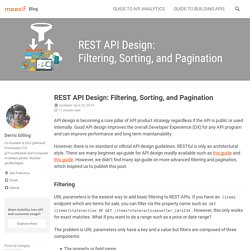 REST API Design: Filtering, Sorting, and Pagination