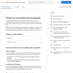 Filtrar los resultados de búsqueda - Ayuda de Búsqueda web