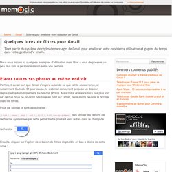 5 filtres pour améliorer votre utilisation de Gmail