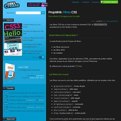 Filtres CSS - Des effets d’images pour le web