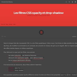 Les filtres CSS opacity et drop-shadow - Vincent De Oliveira