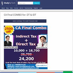 CA Final COMBO for: DT & IDT