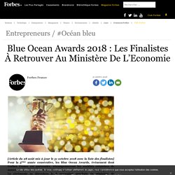Blue Ocean Awards 2018 : Les Finalistes À Retrouver Au Ministère De L'Economie