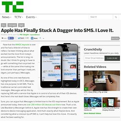 Apple Has Finally Stuck A Dagger Into SMS. I Love It.