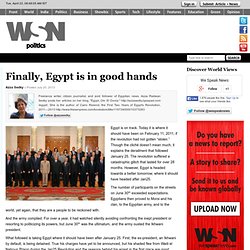 Finally, Egypt is in good hands