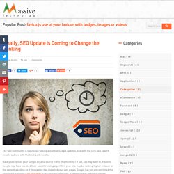 Finally, SEO Update is Coming to Change the Ranking
