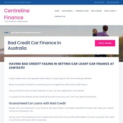Bad Credit Car Finance Australia