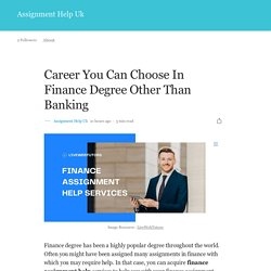 Career You Can Choose In Finance Degree Other Than Banking