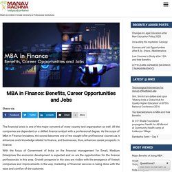 Benefits of MBA Finance: Scope and Career Opportunities