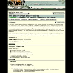 What's Up In Finance? . For Educators . Lesson 3