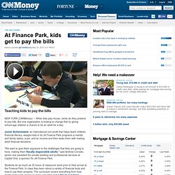 At Finance Park, kids get to pay the bills - May. 22