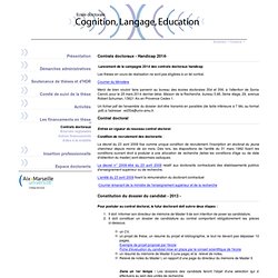 Université de Provence - ED 356 / Financement / Allocations