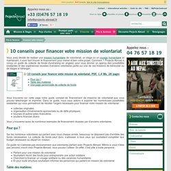 Financement de mission humanitaire de volontariat, financer voyage humanitaire