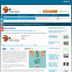 Répertoire des sites de financement participatif - $ € -