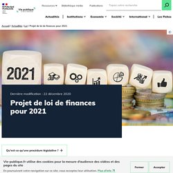 Loi de finances pour 2021 budget 2021 PLF relance