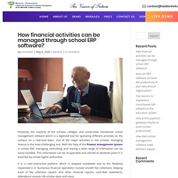 How financial activities can be managed through school ERP software?