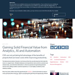 Gaining Solid Financial Value from Analytics, AI and Automation