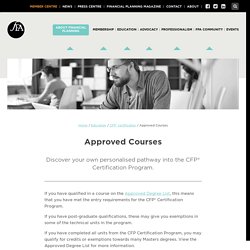 Approved Courses - The Financial Planning Association of Australia