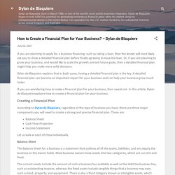 How to Create a Financial Plan for Your Business? – Dylan de Blaquiere