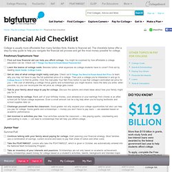 Financial Aid Checklist - Paying for College