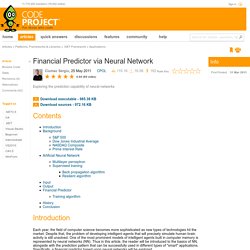 Financial Predictor via Neural Network