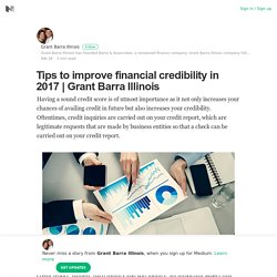 Tips to improve financial credibility in 2017
