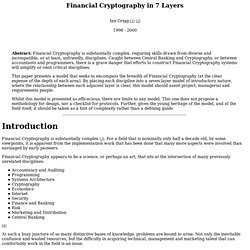 Financial Cryptography in 7 Layers