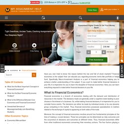 Financial Economics Help and Writing Service by Finance Experts @Affordable Price