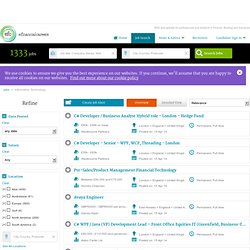 Find IT jobs in the financial sector on the eFinancialCareers website
