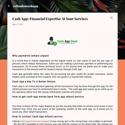 Cash App: Financial Expertise At Your Services