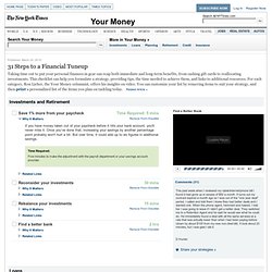 31 Steps to a Financial Tuneup - Interactive Feature - NYTimes.c