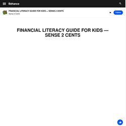 FINANCIAL LITERACY GUIDE FOR KIDS — SENSE 2 CENTS