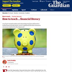 How to teach ... financial literacy