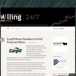 Cargill Waves Goodbye to Chief Financial Officer.